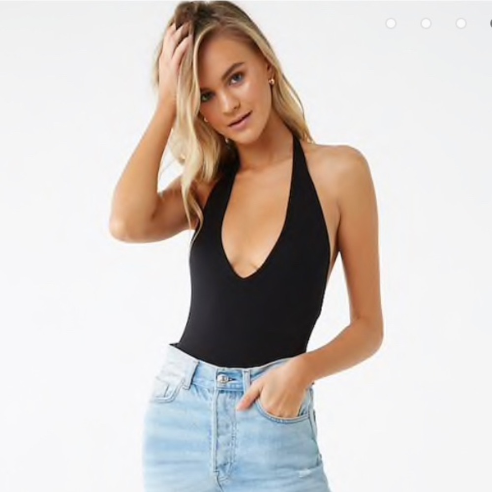 *Red* Seamless Halter Bodysuit ⚡️ Forever 21